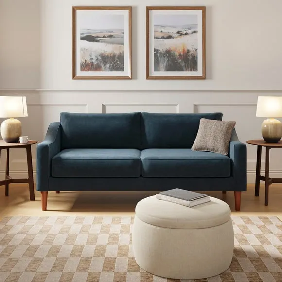 Hugo Velvet 3 Seater Sofa 1