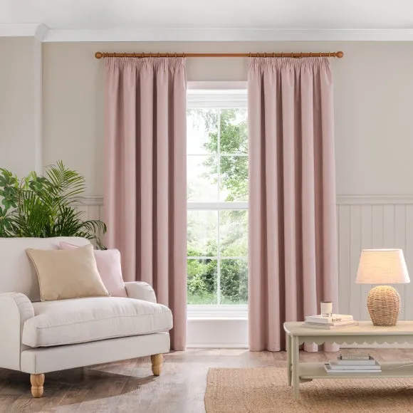 Luna Brushed Pencil Pleat Curtains (Blackout Available) 2
