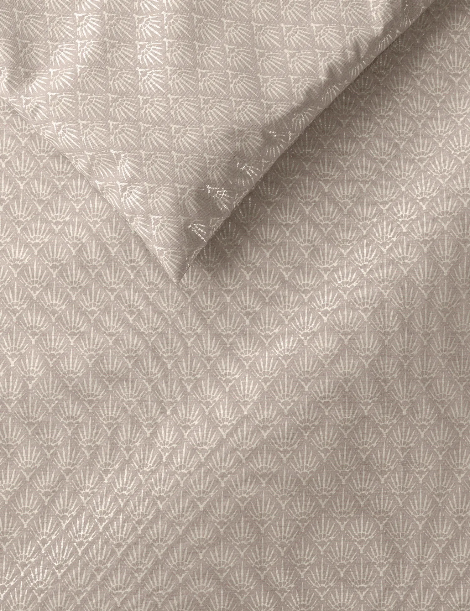 M&S Cotton Blend Textured Metallic Bedding Set
