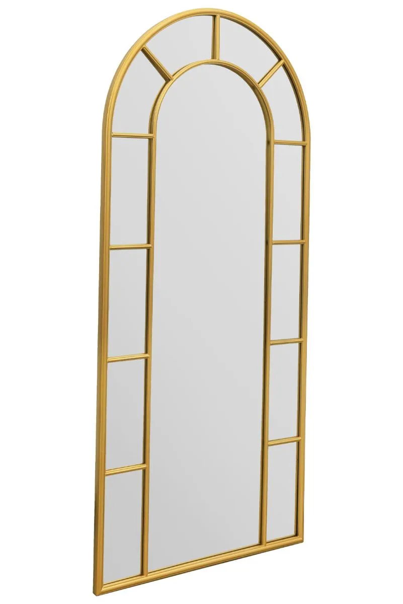 MirrorOutlet Gold Framed Arched Leaner/Wall Mirror 75" X 33" (190CM X 85CM) 4