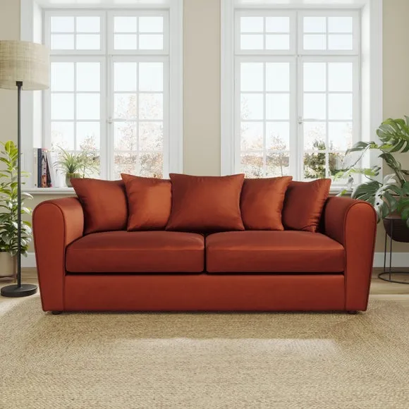Blake Curved Arm Opulent Velvet 3 Seater Sofa 1