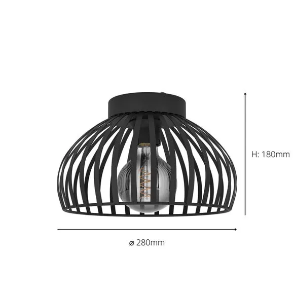 EGLO Mogano Flush Ceiling Light 5