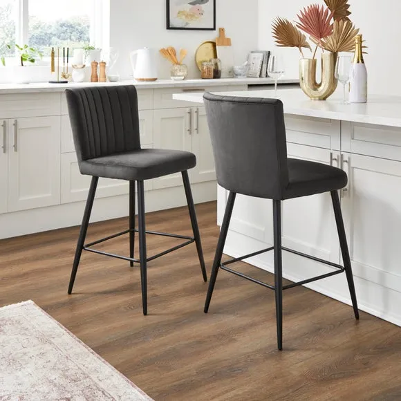 Taylor Counter Height Stool, Velvet 2