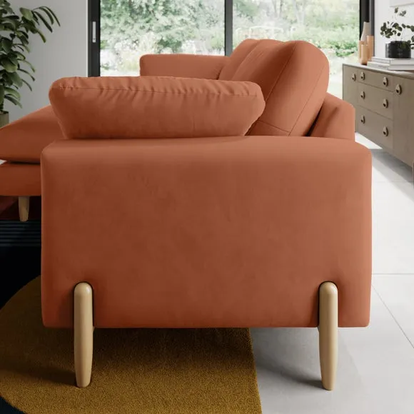 Apollo Vintage Velvet Corner Chaise Sofa 2