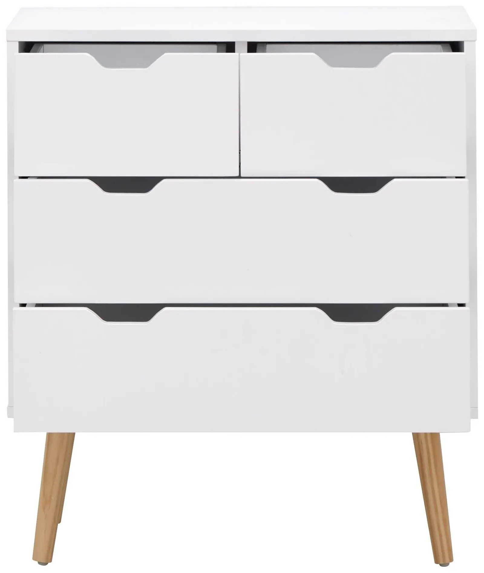 GFW Nyborg 2+2 Drawer Chest in White 5