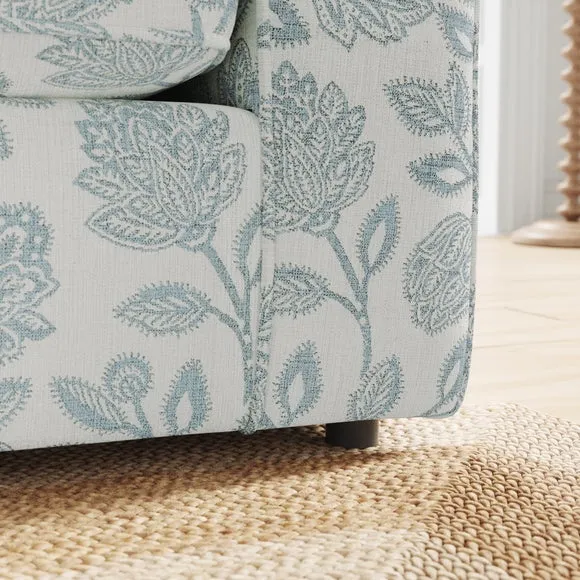 Flori Woven Floral Fabric 2 Seater Sofa Bed 4