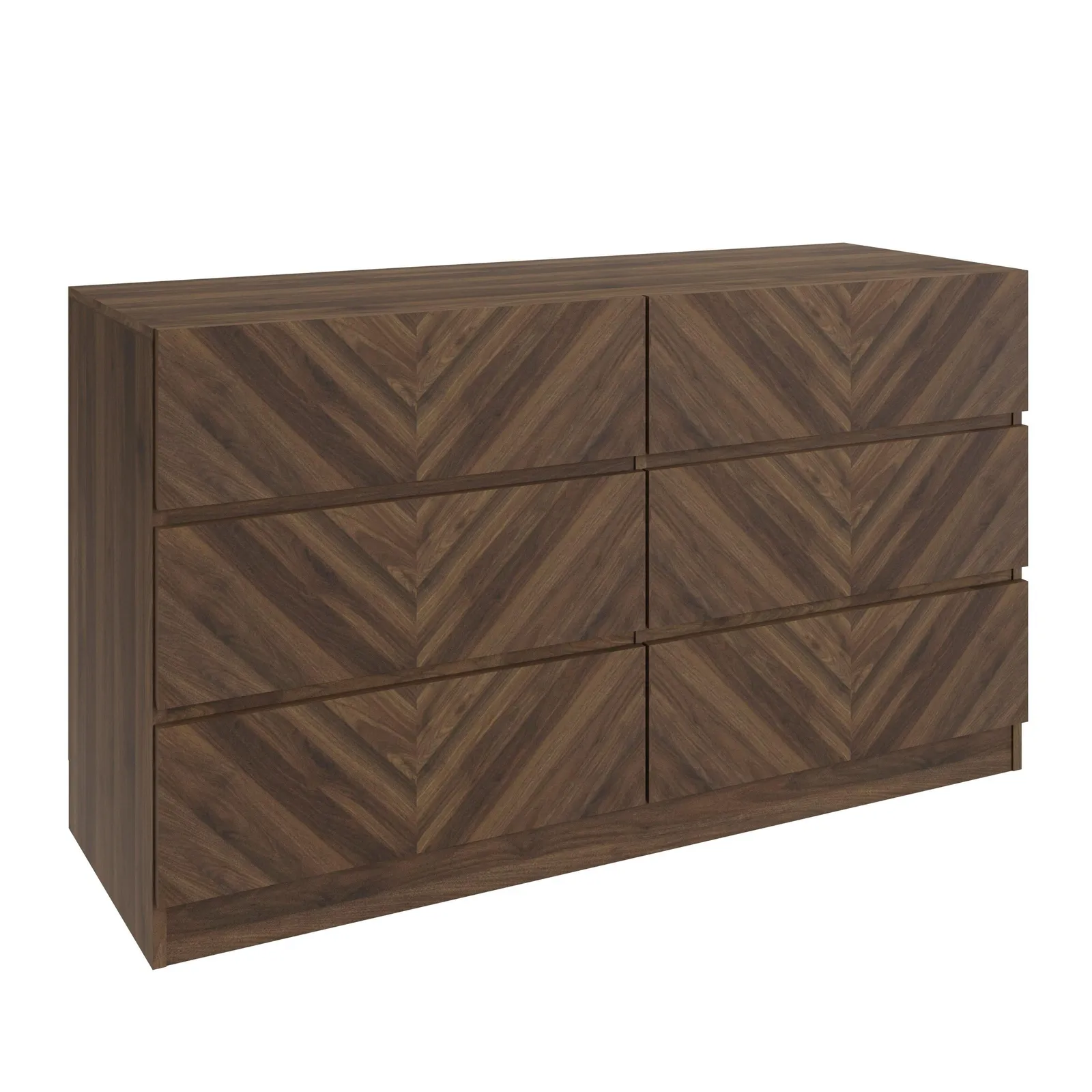 GFW Catania 3+3 Drawer Chest in Walnut 3