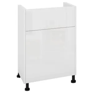 Wickes Broxwood Soft White Slimline Depth Toilet Unit - 600mm