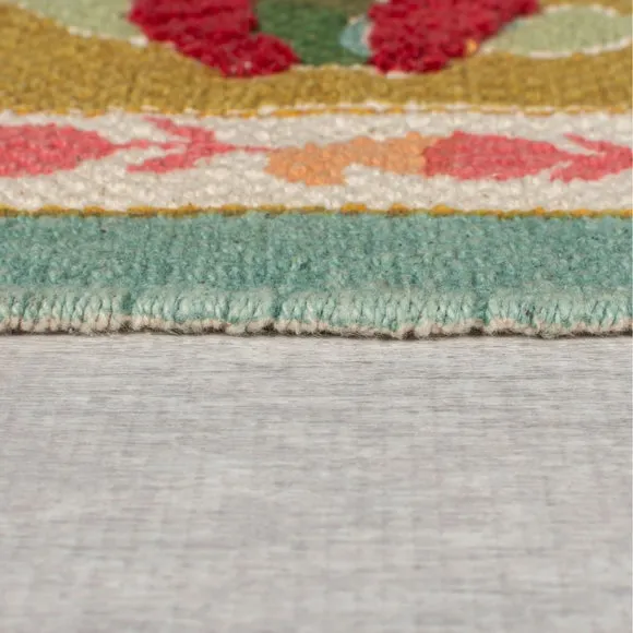 Rani Embroidered Floral Rug 4