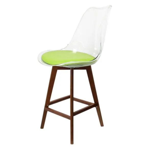 Fusion Living Soho Clear Plastic Bar Stool 2