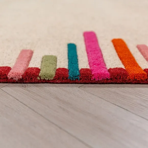 Sketch Border Wool Rug 4