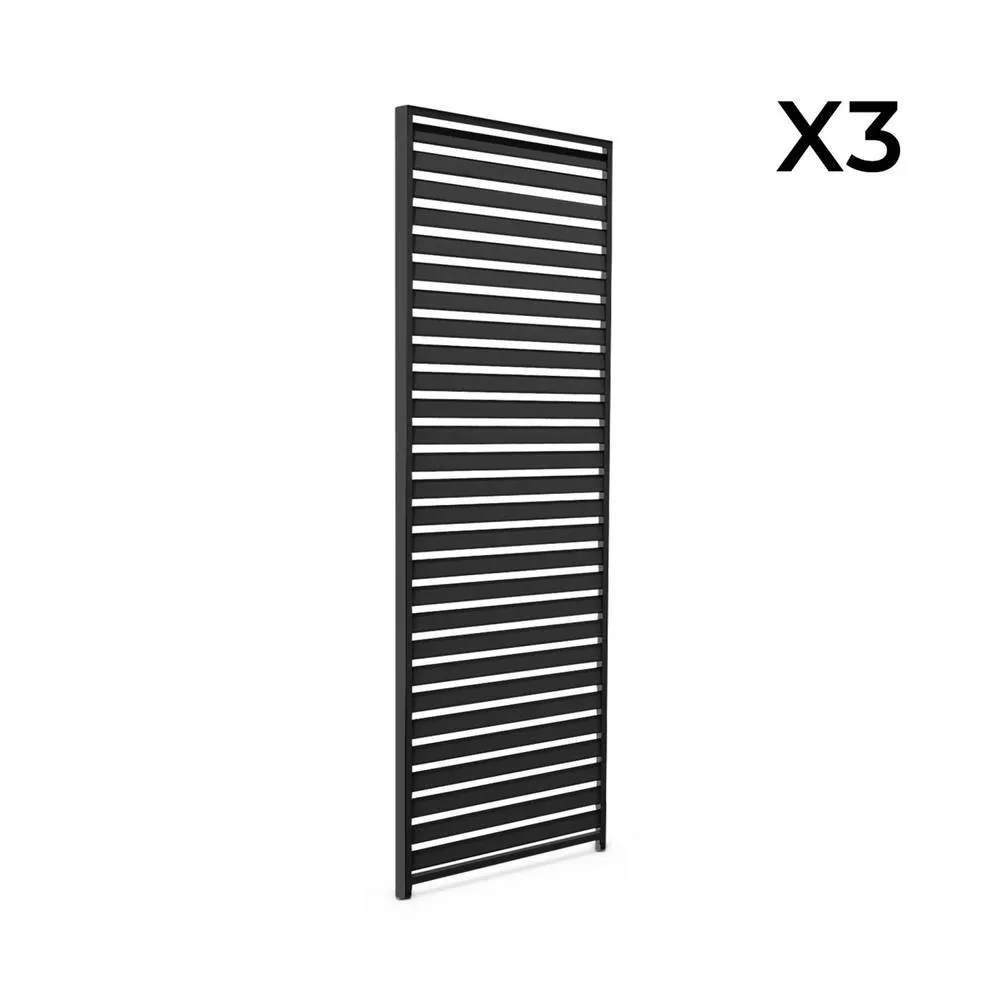 sweeek Set of 3 louvers 130cm for bioclimatic pergola Triomphe 3x4m in Dark Grey 3