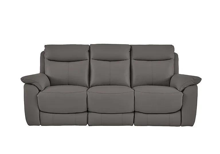 Echo Leather 3 Seater Power Recliner Sofa - BV Elephant