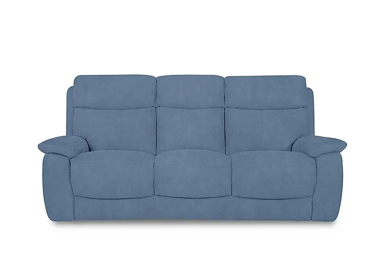 Echo 3 Seater Fabric Sofa - Silverish Blue
