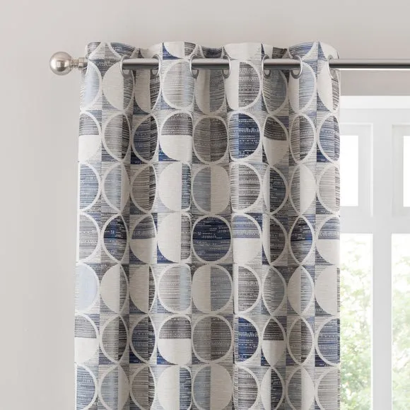 Cai Circle Jacquard Eyelet Curtains 1