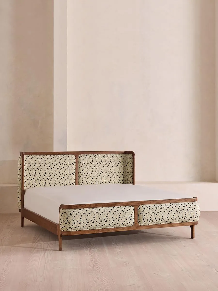 Belsa Bed, King, Olia Jacquard