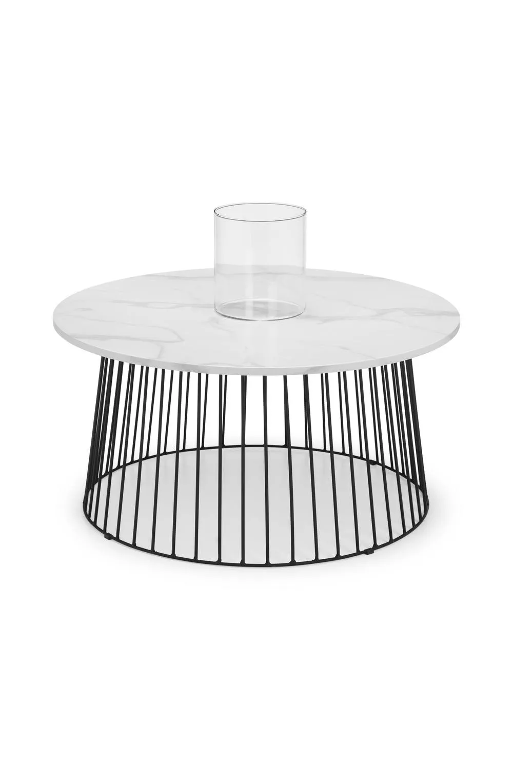 Julian Bowen Broadway Round Coffee Table in White 3