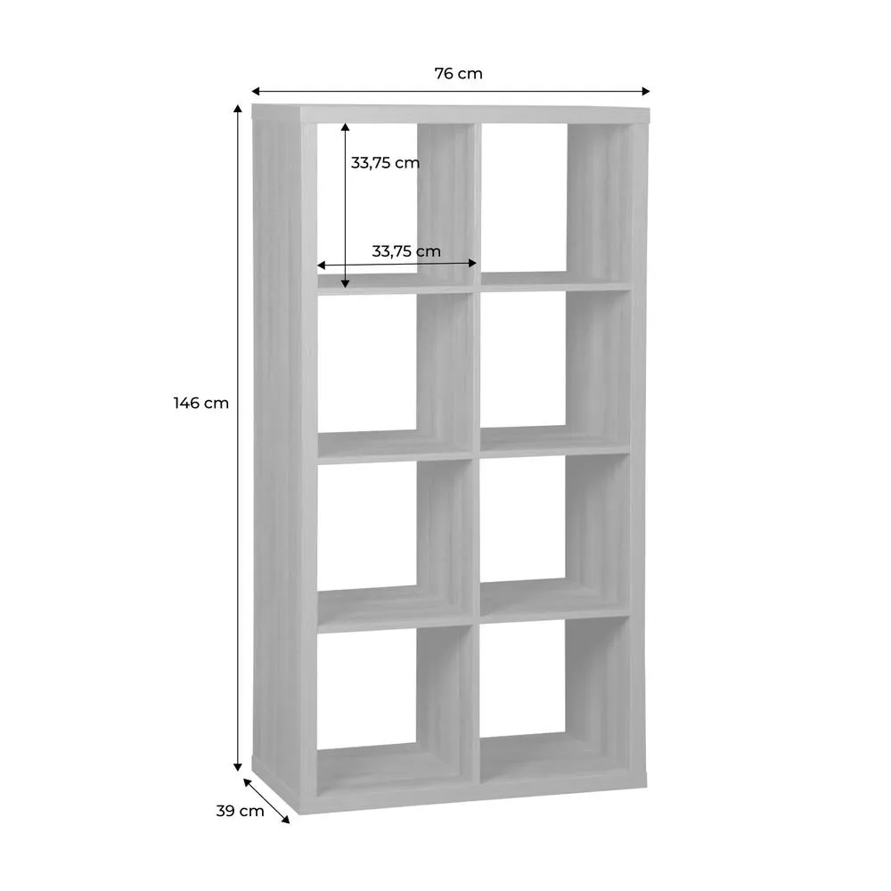sweeek 4-level Bookshelf With 8 Compartments in Brown 5
