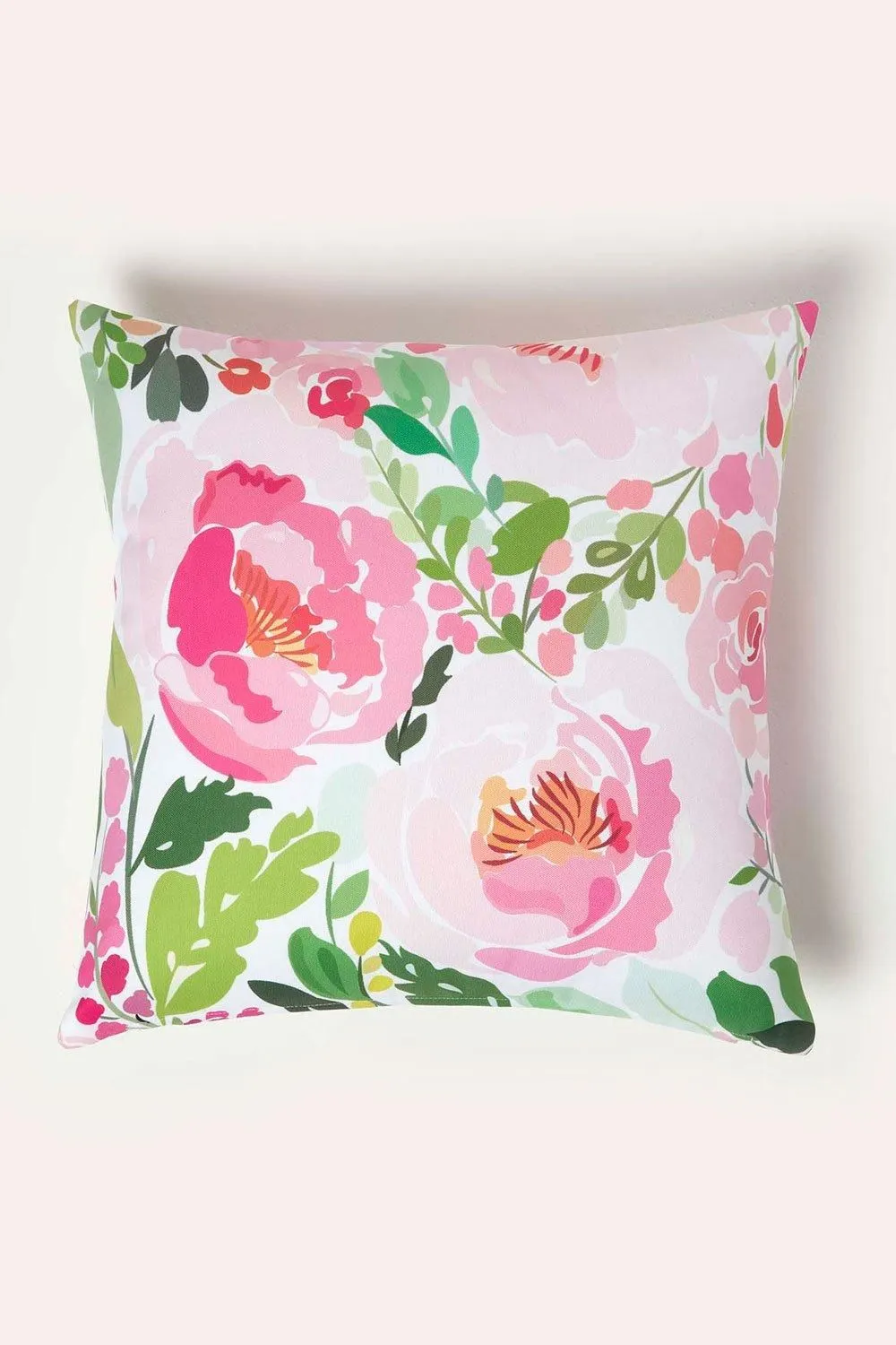 Homescapes Luxury Waterproof Pink Peony Outdoor Cushion 45 x 45 cm, Set of 2 2