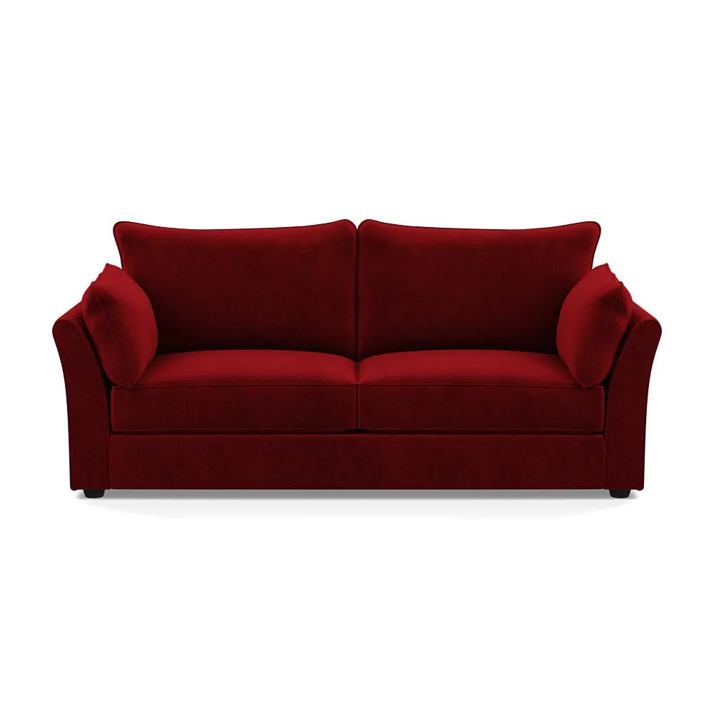Heal's Tailor 4 Seater Sofa Smart Luxe Velvet Mulberry Black Feet 1