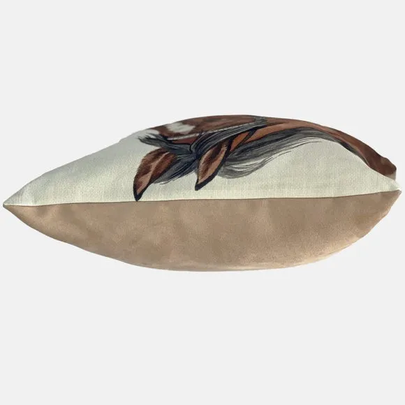 Christine Varley Brown Bay Horse Square Cushion 3