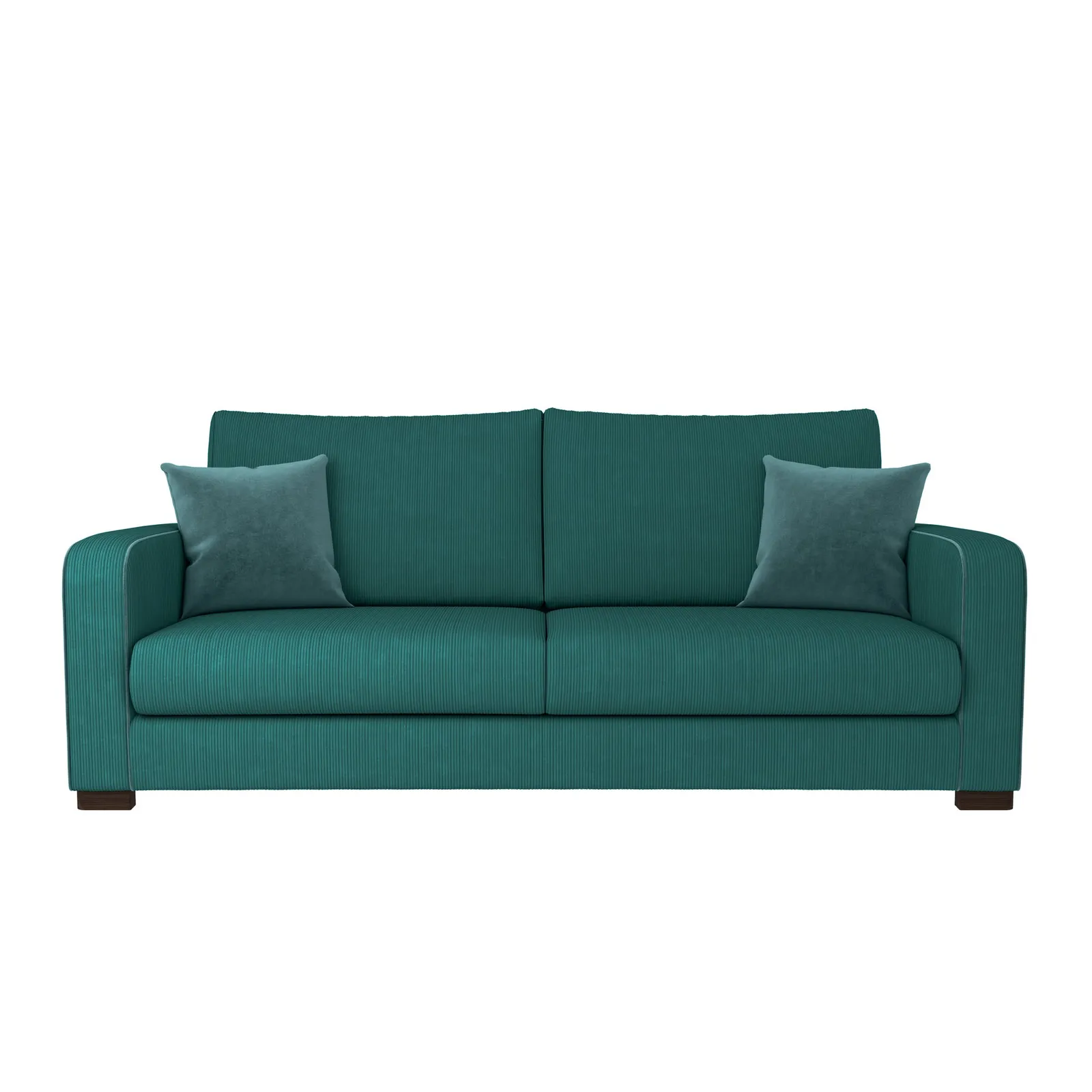 Carson Corduroy 4 Seater Sofa Green