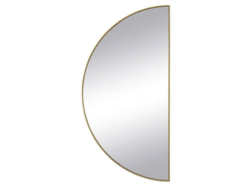 Vente-unique Set Of 2 Half-Circle Design Metal Mirror - W.50 X H.100 Cm - Gilded in Gold 5