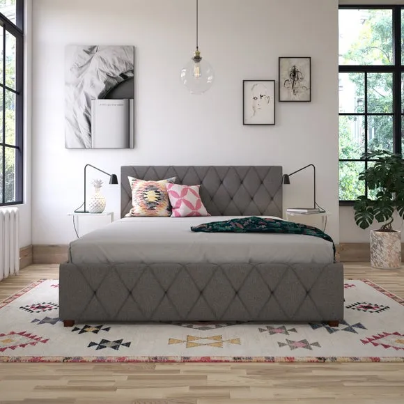 Cosmo Living Elizabeth Bed Frame, Linen