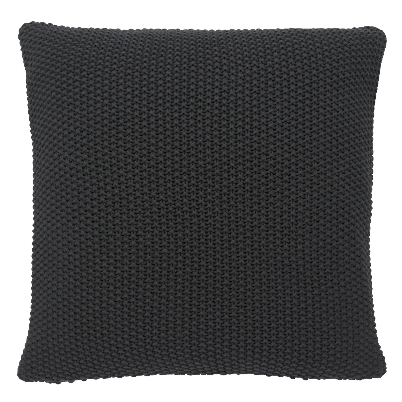 Habitat Paloma Knitted Cotton Cushion - Grey - 45x45cm