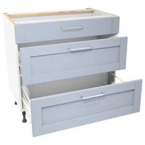Wickes Ohio Hazy Blue Shaker Drawer Unit - 900mm 2