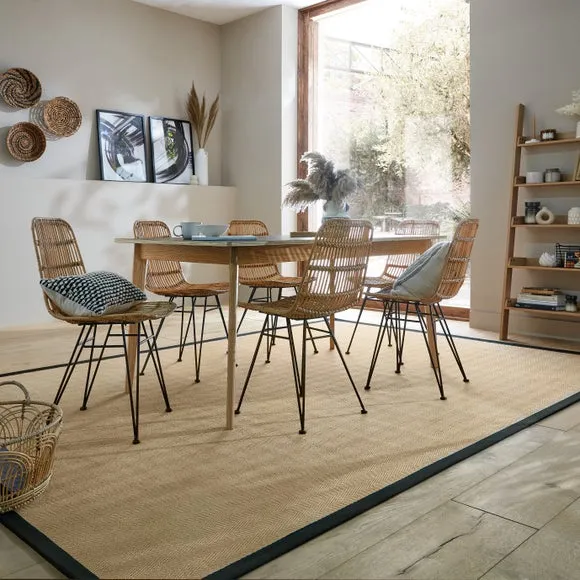 Herringbone Jute Border Rug 6