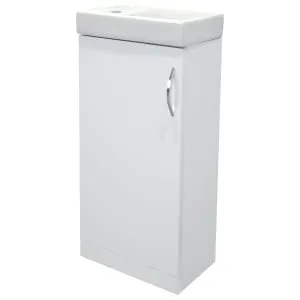Wickes White Gloss Vanity Unit & Basin - 905 x 405mm 2