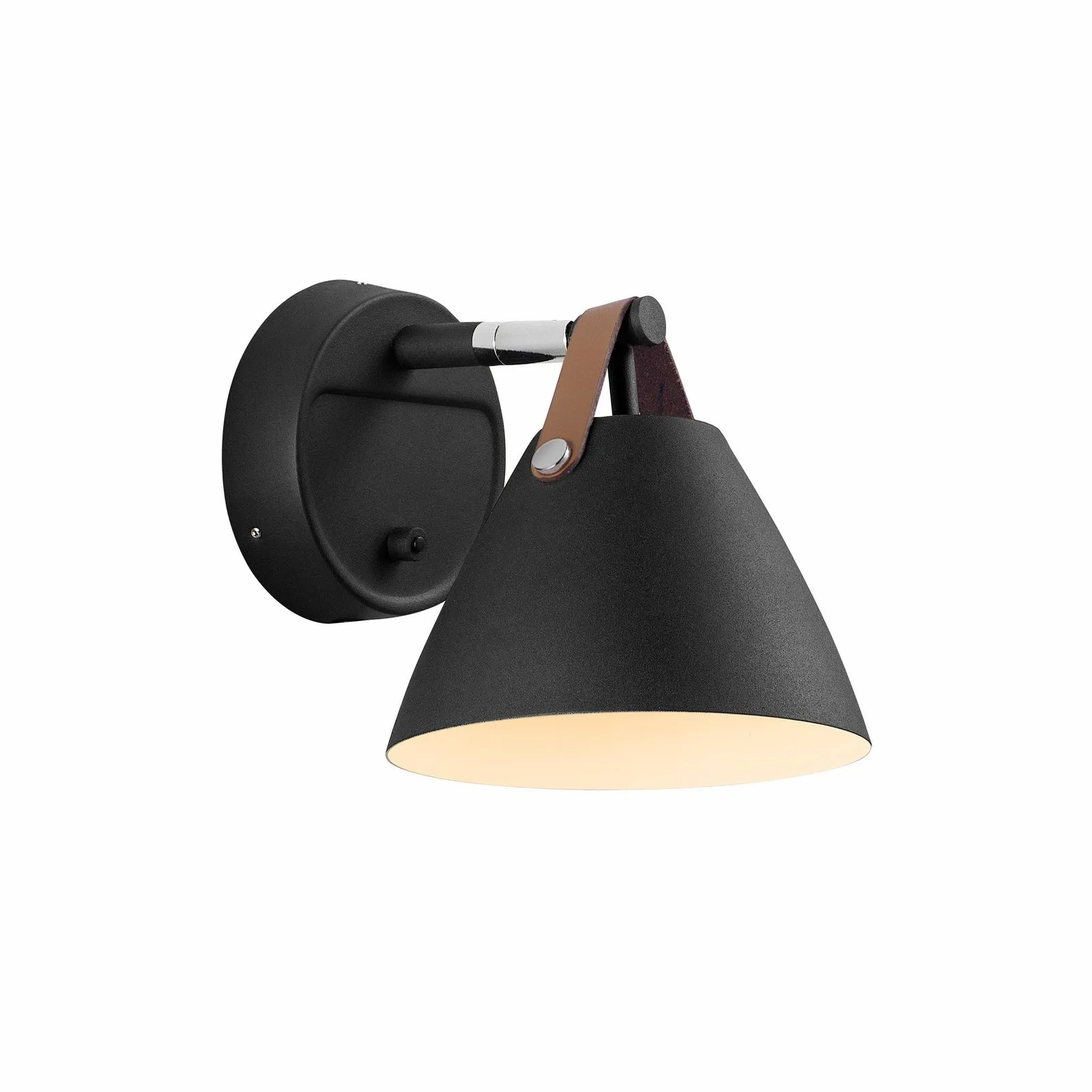 Nordlux Strap Wall Light Black Metal Bedroom GU10 Switch Plug In/Mains