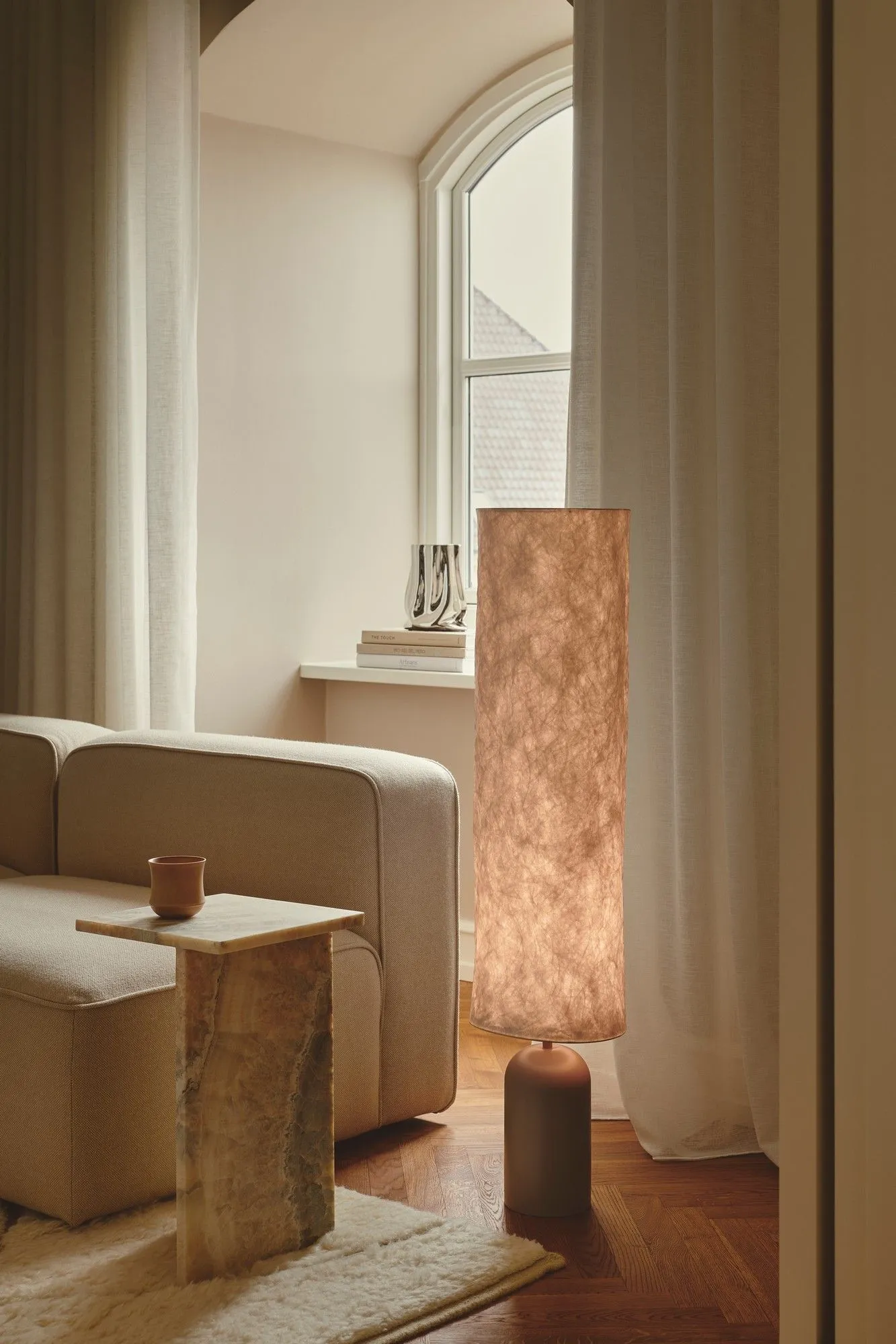 Nordlux Talli Floor Lamp Brown Tyvek Livingroom E27 Switch 5