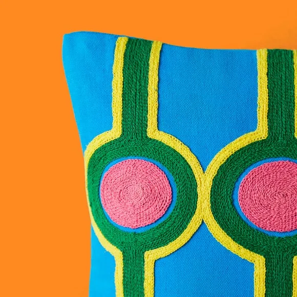 Yinka Ilori Symmetrical Stems Cotton Rectangle Cushion 4
