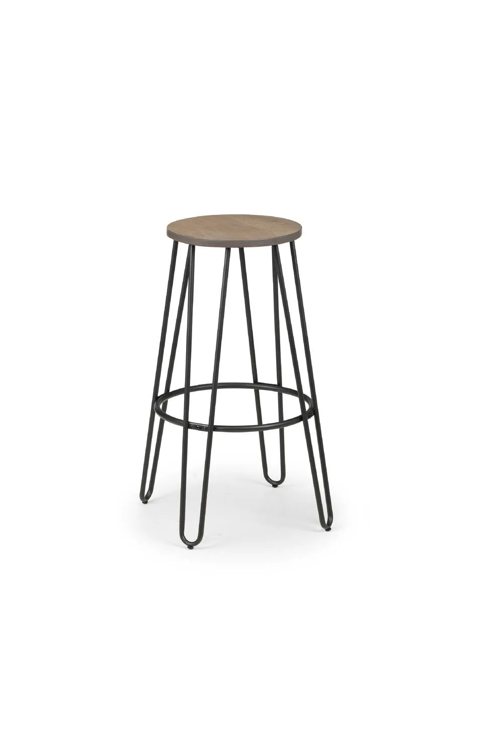 Julian Bowen Dalston Round Bar Stool (Set of 2) in Brown 5