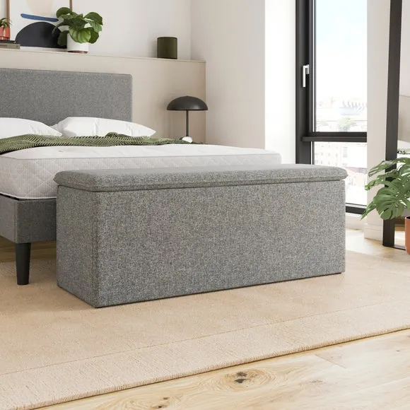 Olton Textured End of Bed Storage Ottoman 1