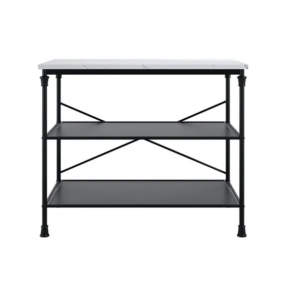 LPD Fairmont Marble Effect Kitchen Island 2
