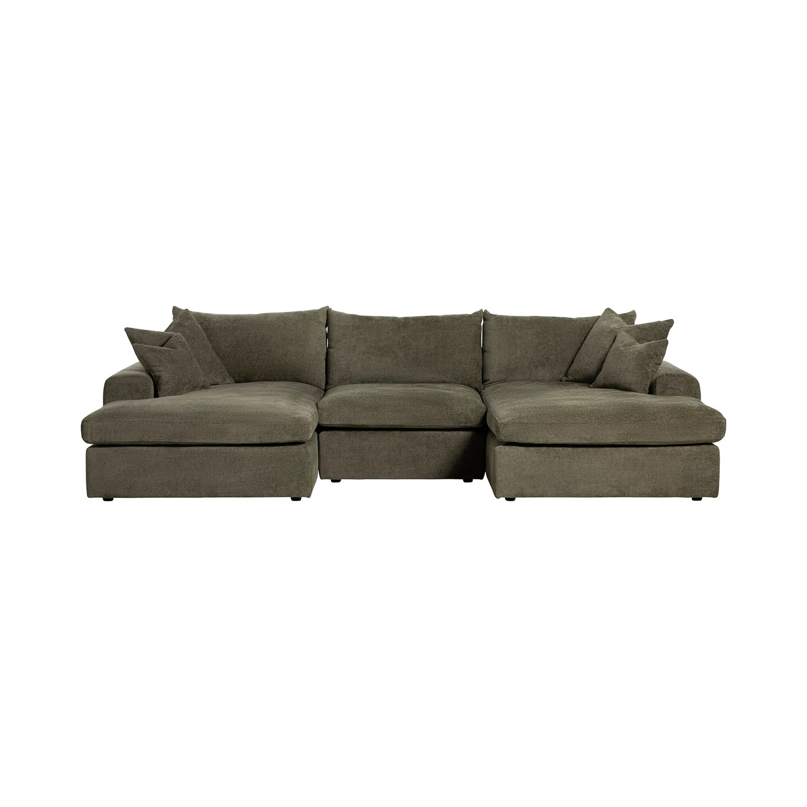 Alaska U Shaped Corner Sofa, Green Velvet | Barker & Stonehouse 3