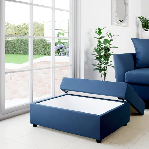Rectangle Opulent Velvet Storage Footstool 1
