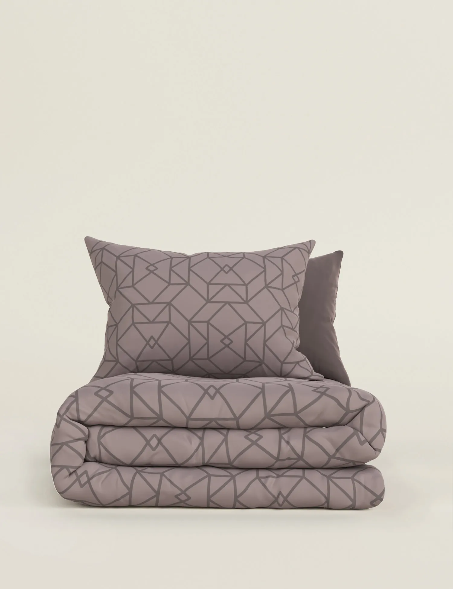 M&S Pure Cotton Geometric Jacquard Bedding Set