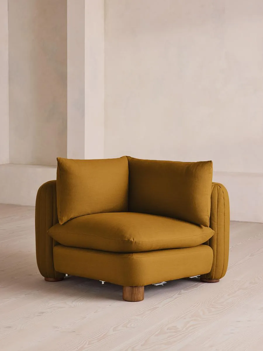 Vivienne Deeper Sit Modular Sofa, Corner Sofa, Linen, Turmeric