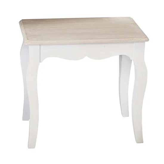 Julian Wooden Dressing Stool In Cream