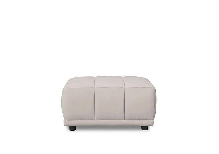 Cube Fabric Large Footstool - Lead Grey