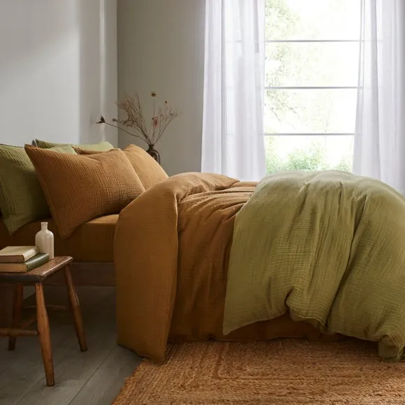 Cotton Muslin Duvet Cover and Pillowcase Set 6