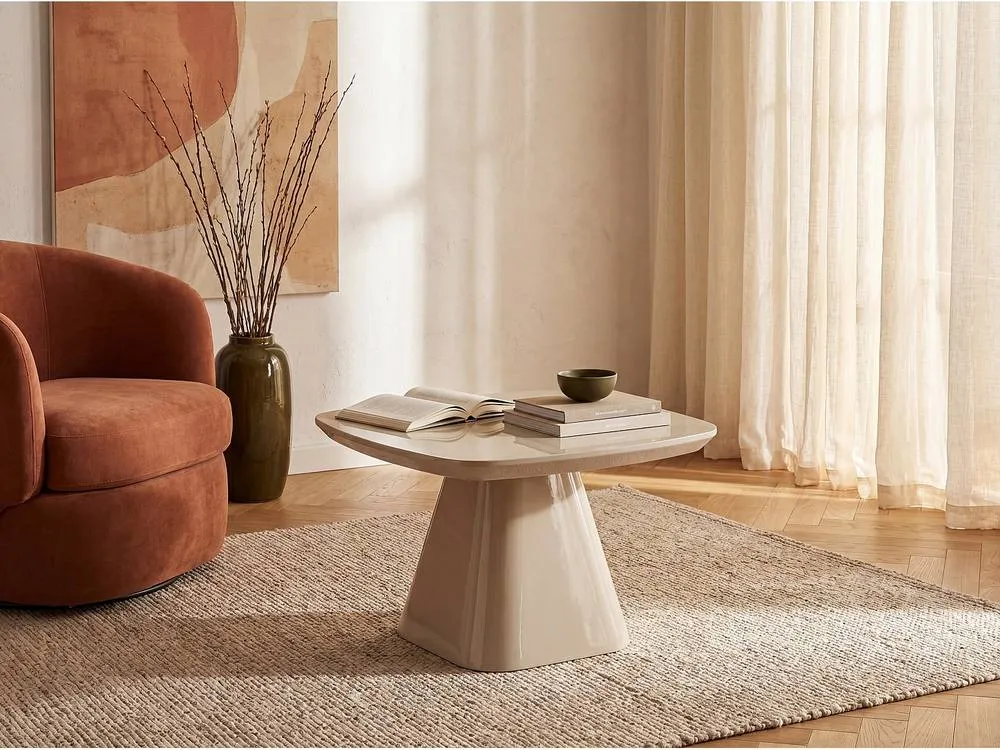 Vente-unique MDF Side Table - Lacquered Taupe - NATAZA