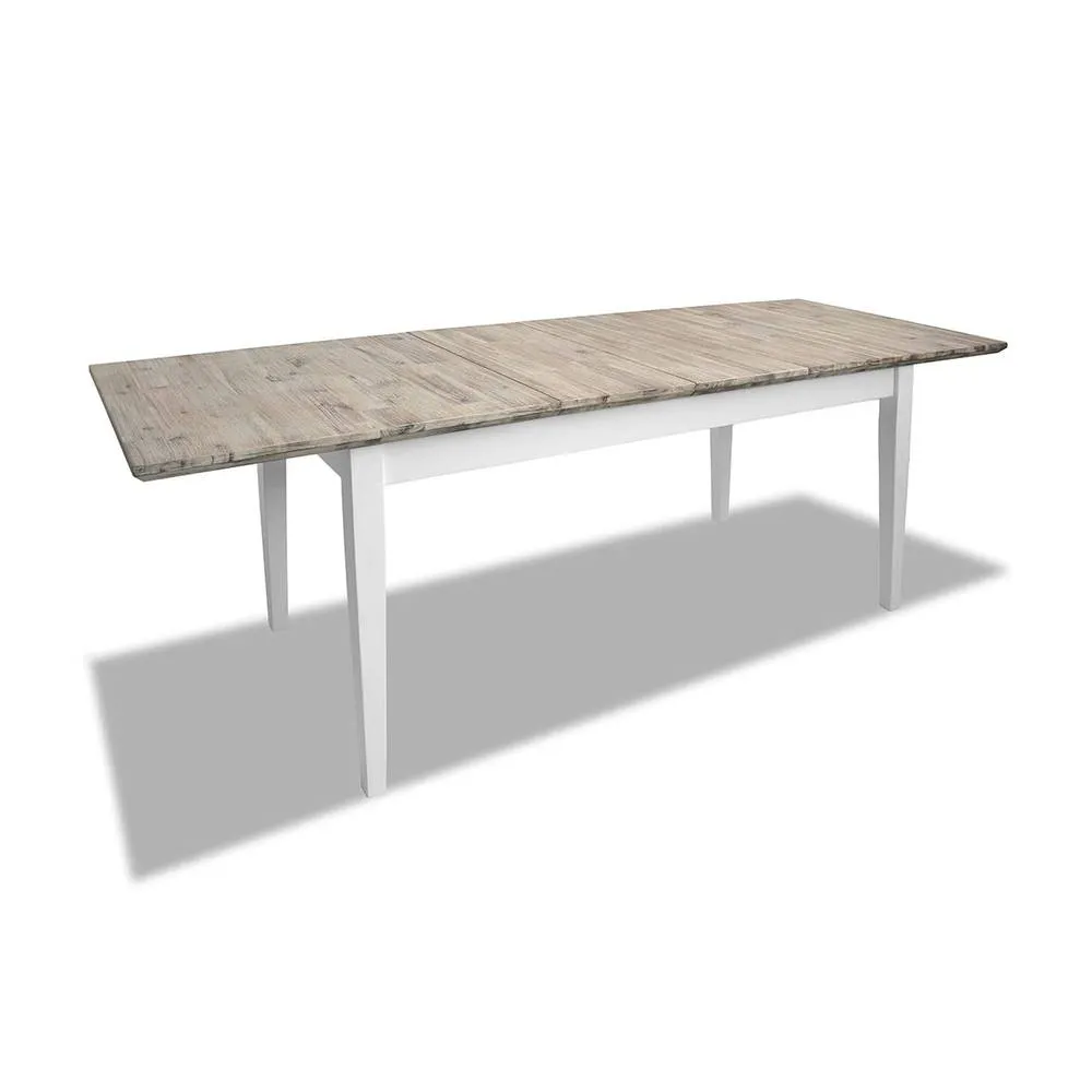 Statement Furniture Florence Rectangle Extendable Kitchen Dining Table in White 4