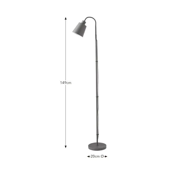 Sanford Goose Neck Adjustable Floor Lamp 6