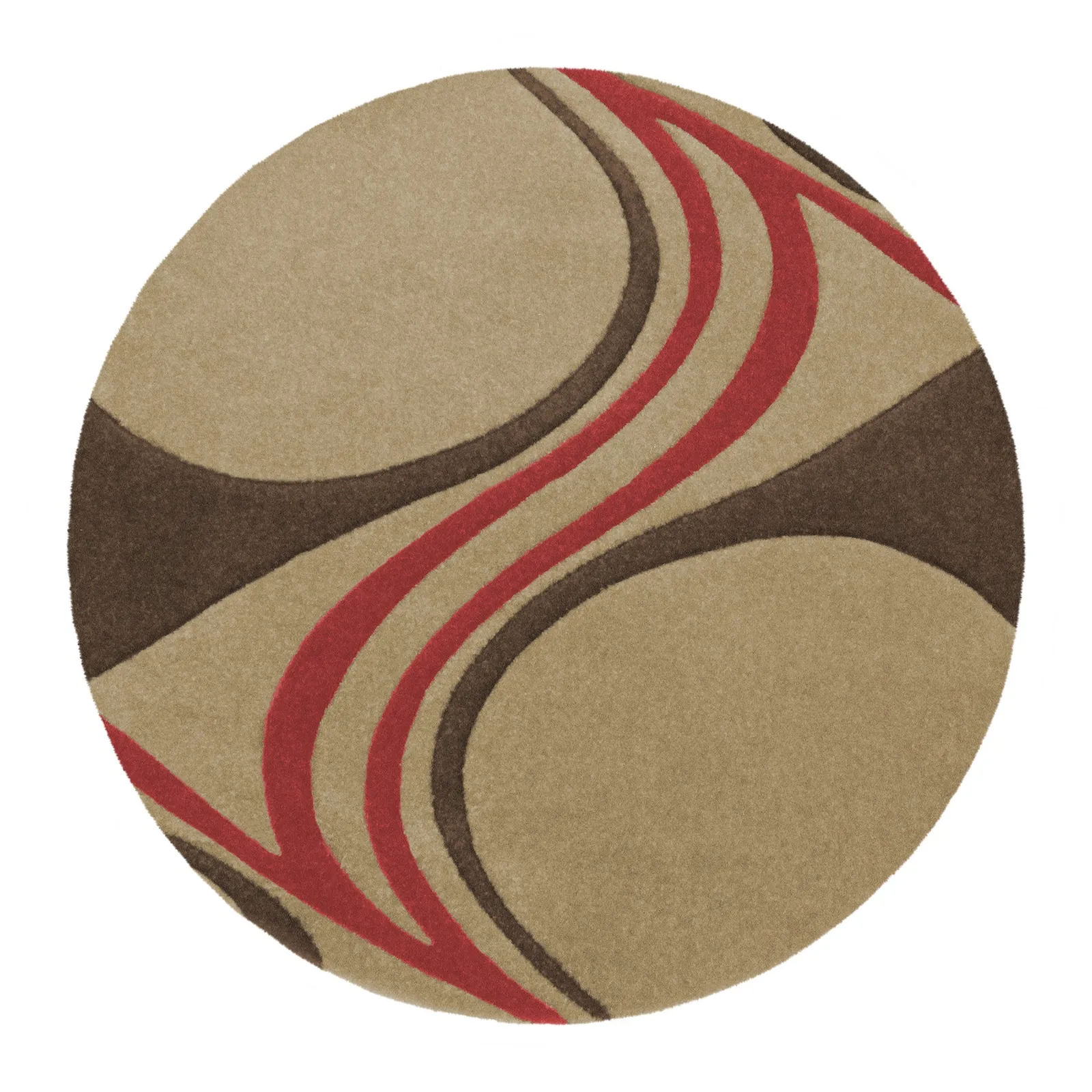 Mirage Circle Rug Red