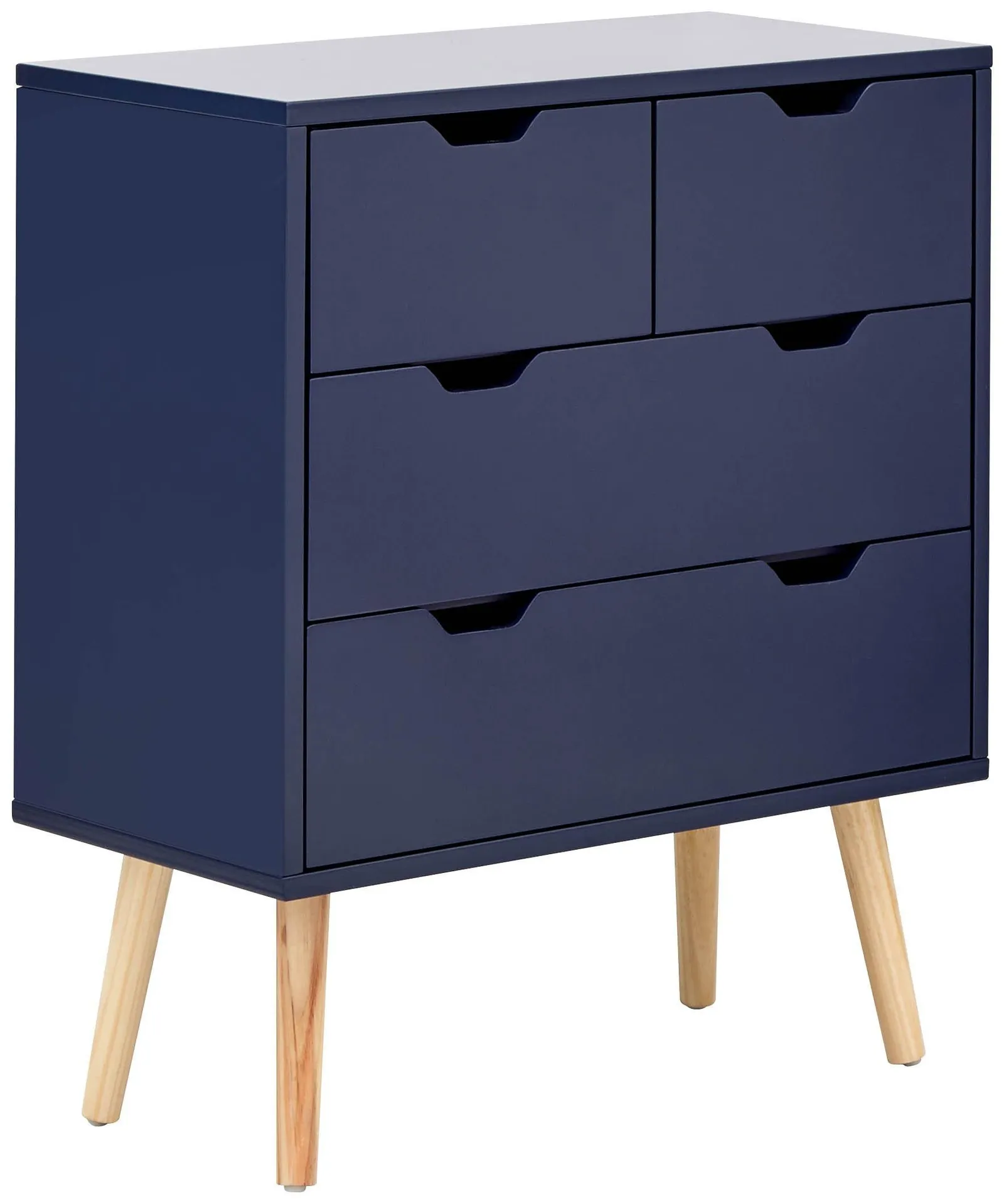 GFW Nyborg 2+2 Drawer Chest in Dark Blue 2